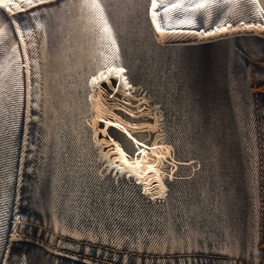 Forever21 Denim Ripped Jacket - Picture 2 of 4